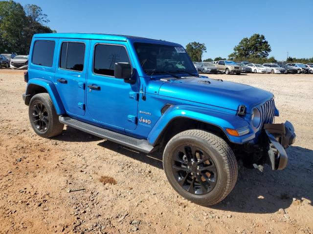 1C4JJXP67NW230126 - 2022 JEEP WRANGLER U SAHARA 4XE BLUE photo 4