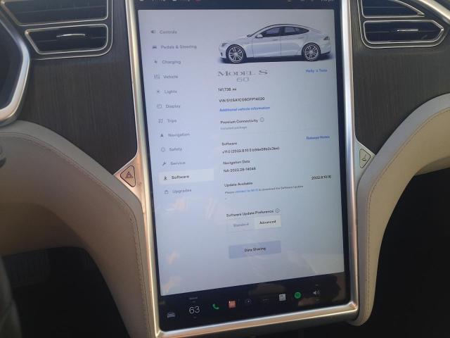 5YJSA1CG8DFP14020 - 2013 TESLA MODEL S Սպիտակ լուսանկար 9