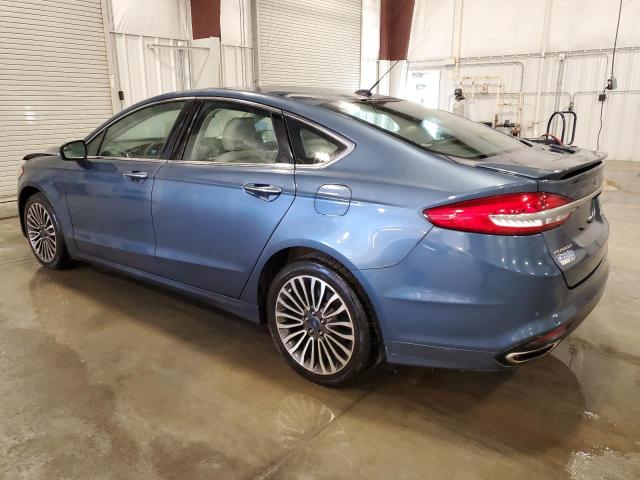 3FA6P0D99JR151277 - 2018 FORD FUSION TITANIUM/PLATINUM BLUE photo 2