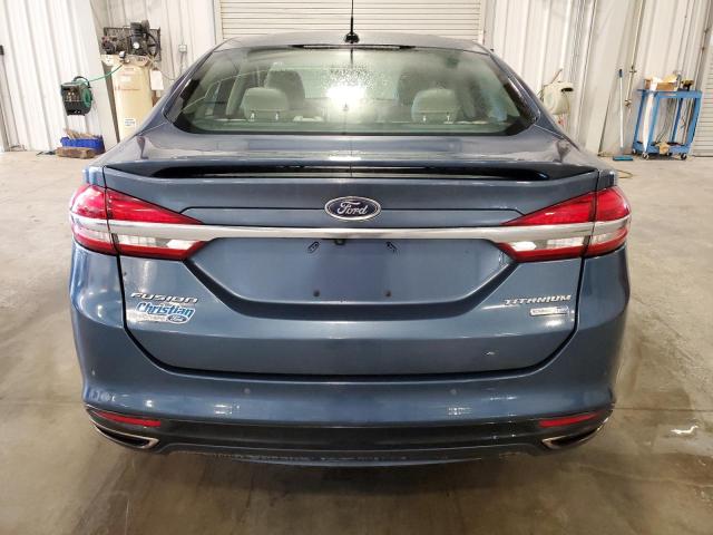 3FA6P0D99JR151277 - 2018 FORD FUSION TITANIUM/PLATINUM BLUE photo 6