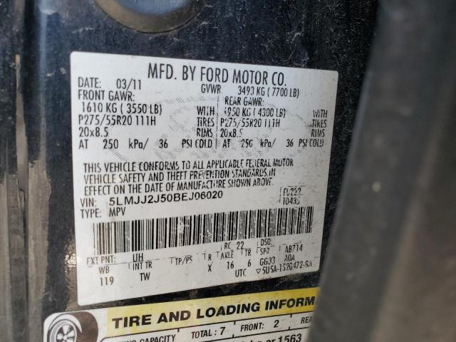 5LMJJ2J50BEJ06020 - 2011 LINCOLN NAVIGATOR ნაცრისფერი ფოტო 12