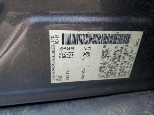 1N4AA6AV6KC369693 - 2019 NISSAN MAXIMA S GRAY photo 13