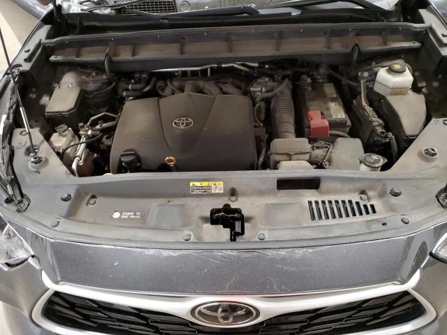 5TDHZRBH0MS073310 - 2021 TOYOTA HIGHLANDER XLE GRAY photo 12