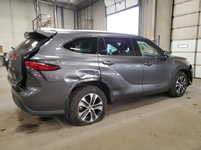 5TDHZRBH0MS073310 - 2021 TOYOTA HIGHLANDER XLE GRAY photo 3