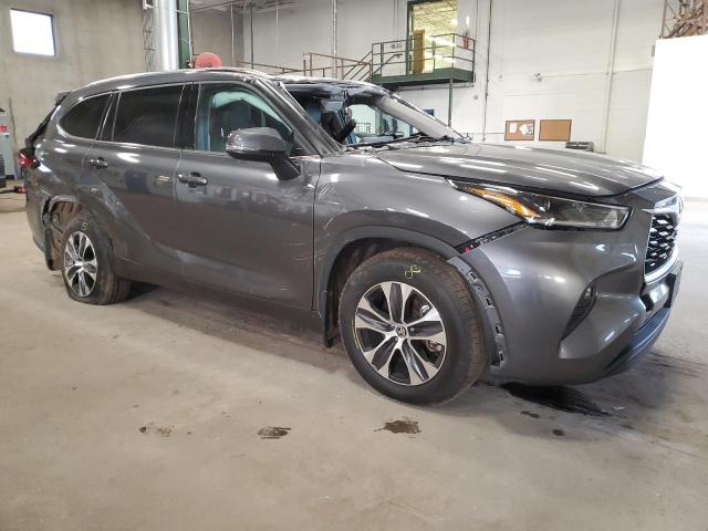 5TDHZRBH0MS073310 - 2021 TOYOTA HIGHLANDER XLE GRAY photo 4