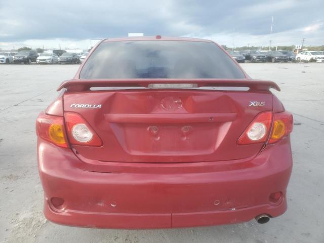 1NXBE40E99Z058929 - 2009 TOYOTA COROLLA XRS RED photo 6