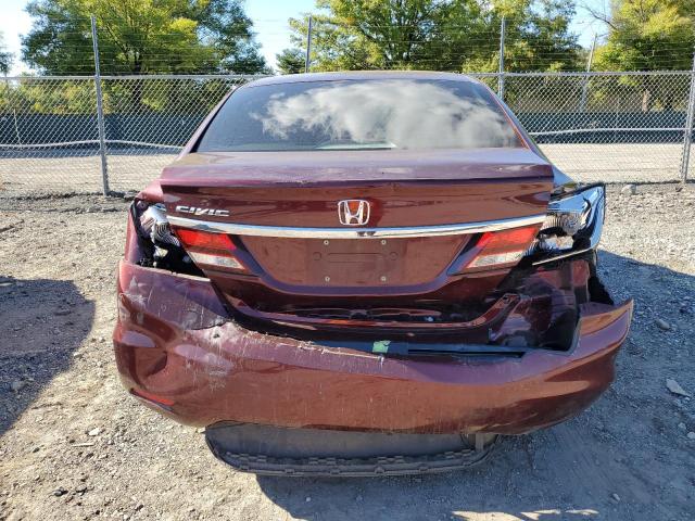 19XFB2F94FE057615 - 2015 HONDA CIVIC EXL ბურგუნდია ფოტო 6