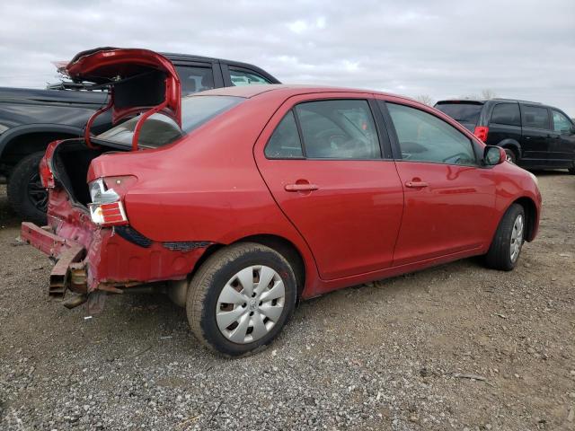 JTDBT4K35A4069131 - 2010 TOYOTA YARIS RED photo 3