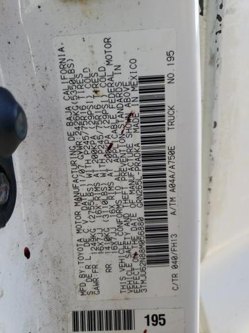 3TMJU62N88M056880 - 2008 TOYOTA TACOMA DOUBLE CAB PRERUNNER WHITE photo 12