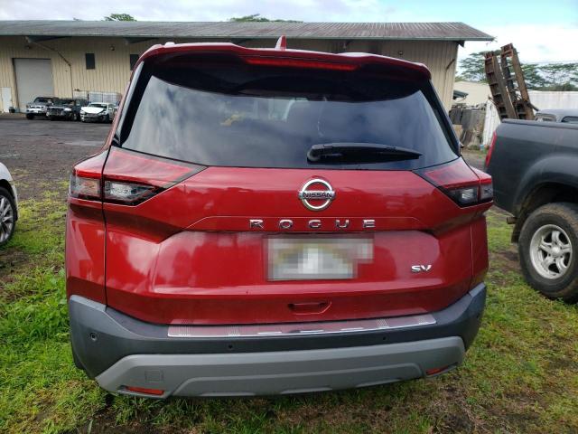 5N1AT3BA1MC845412 - 2021 NISSAN ROGUE SV RED photo 6