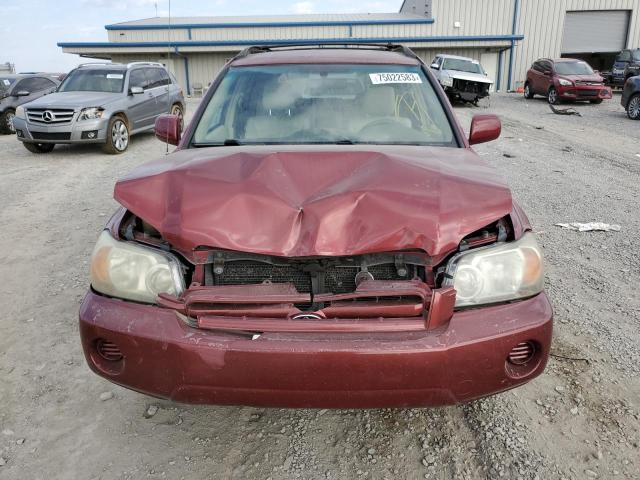 JTEGD21A370159378 - 2007 TOYOTA HIGHLANDER BURGUNDY photo 5