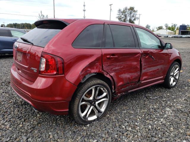 2FMDK4AK4DBA68529 - 2013 FORD EDGE SPORT RED photo 3