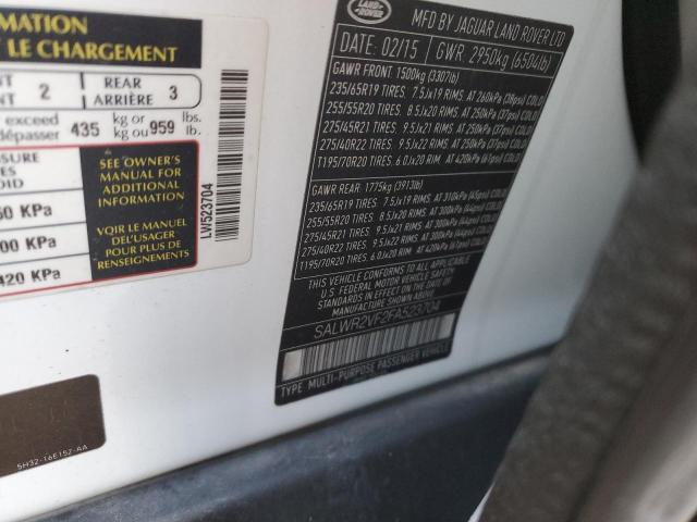 SALWR2VF2FA523704 - 2015 LAND ROVER RANGE ROVE HSE BLACK photo 12