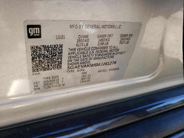 5GAEVAKW6MJ261276 - 2021 BUICK ENCLAVE ESSENCE 银色 照片 14