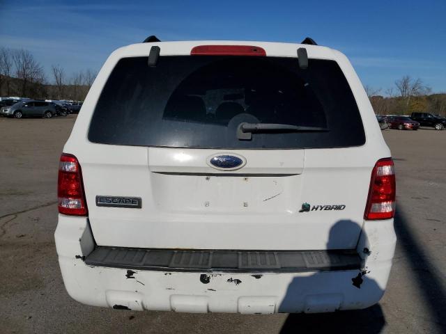 1FMCU59HX8KA85223 - 2008 FORD ESCAPE HEV WHITE photo 6