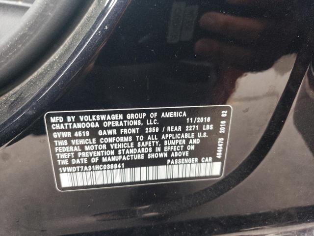 1VWDT7A31HC038841 - 2017 VOLKSWAGEN PASSAT R-LINE Qara foto 13