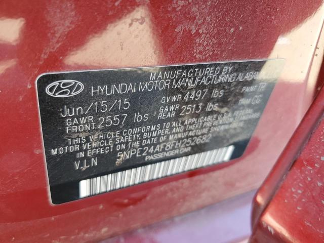 5NPE24AF8FH252682 - 2015 HYUNDAI SONATA SE MAROON photo 12