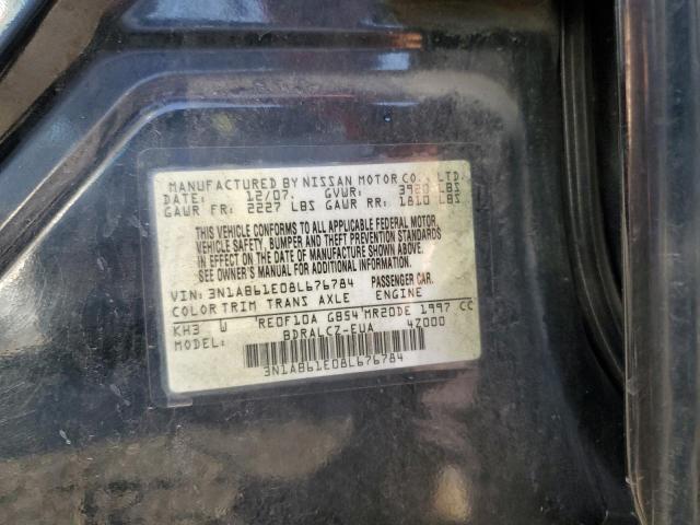 3N1AB61E08L676784 - 2008 NISSAN SENTRA 2.0 BLACK photo 12