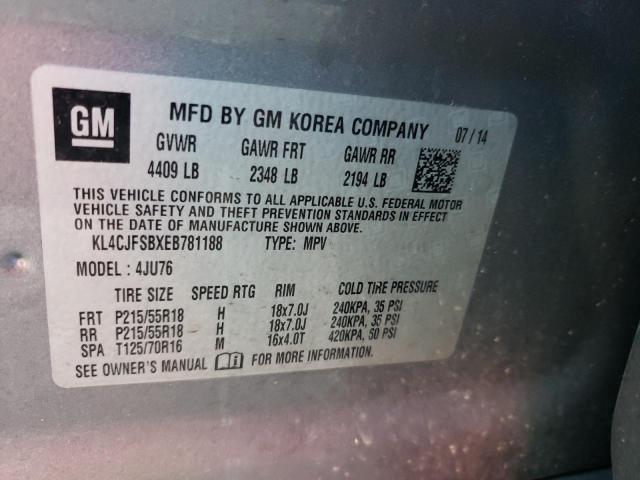 KL4CJFSBXEB781188 - 2014 BUICK ENCORE CONVENIENCE Boz foto 12