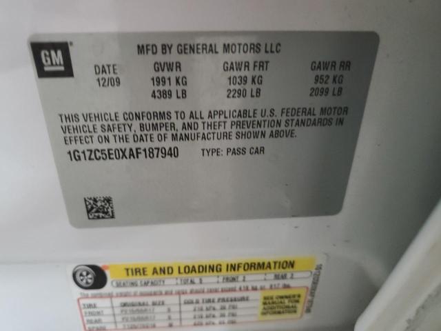 1G1ZC5E0XAF187940 - 2010 CHEVROLET MALIBU 1LT Ağ foto 12