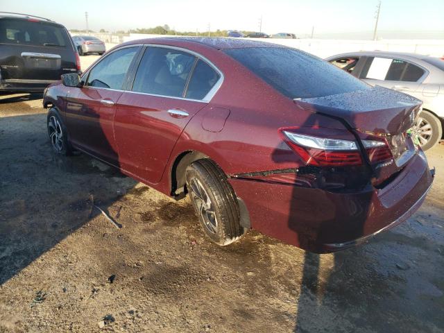 1HGCR2F41GA174173 - 2016 HONDA ACCORD LX BURGUNDY photo 2