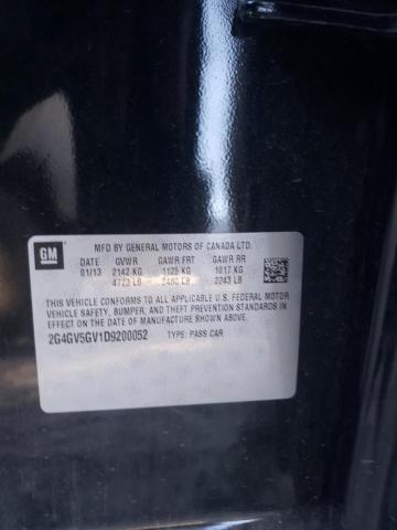 2G4GV5GV1D9200052 - 2013 BUICK REGAL GS BLACK photo 12