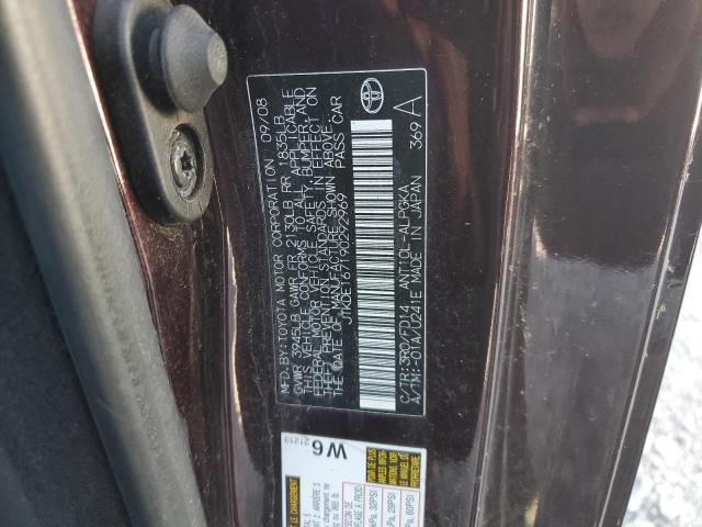 JTKDE167190292969 - 2009 TOYOTA SCION TC იასამნისფერი ფოტო 12