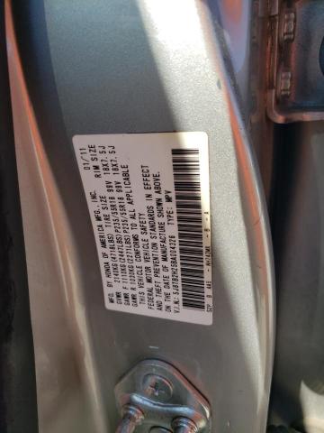 5J8TB2H25BA004326 - 2011 ACURA RDX SILVER photo 12