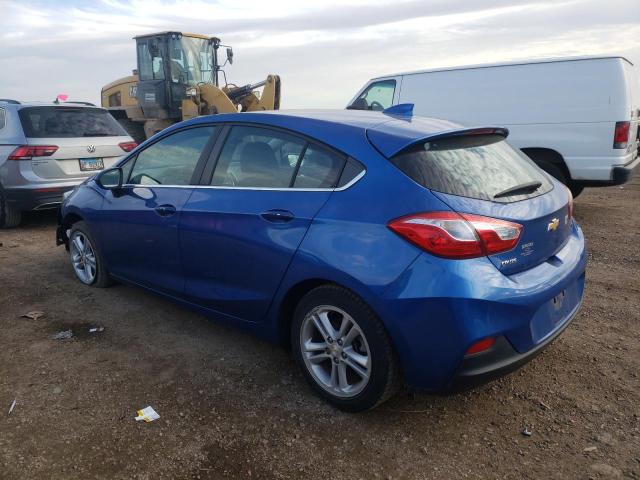 3G1BE6SM8HS544904 - 2017 CHEVROLET CRUZE LT BLUE photo 2