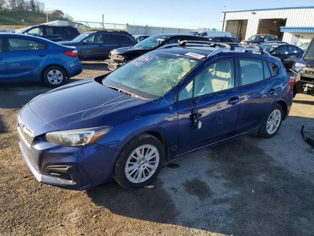 4S3GTAD61H3728723 - 2017 SUBARU IMPREZA PREMIUM PLUS BLUE photo 1