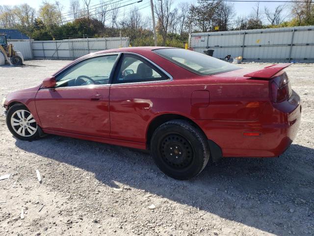 1HGCG22522A000738 - 2002 HONDA ACCORD EX RED photo 2