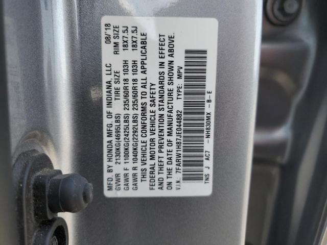 7FARW1H87JE044882 - 2018 HONDA CR-V EXL SILVER photo 13