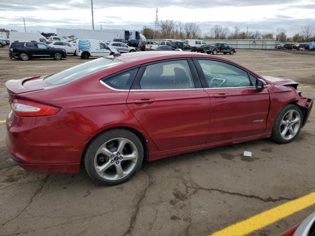 3FA6P0LU0ER390101 - 2014 FORD FUSION SE HYBRID RED photo 3