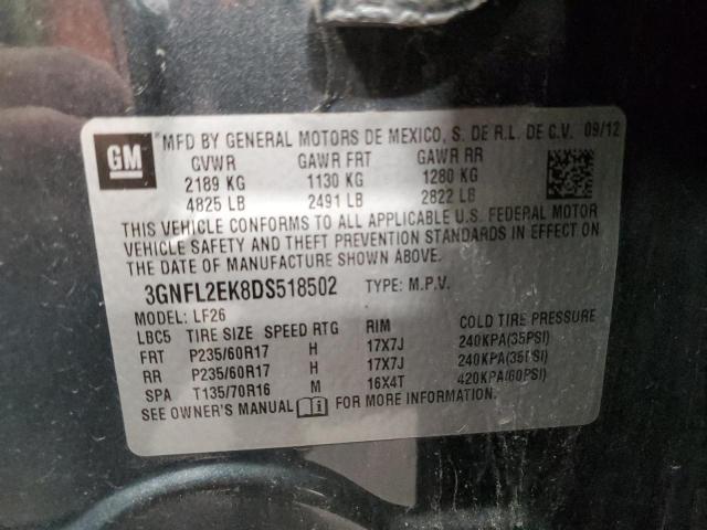 3GNFL2EK8DS518502 - 2013 CHEVROLET CAPTIVA LS 石墨色 照片 12