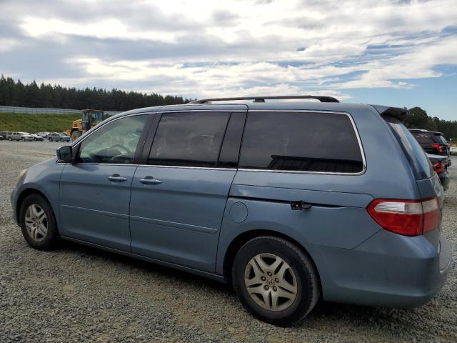 5FNRL38405B042460 - 2005 HONDA ODYSSEY EX BLUE photo 2