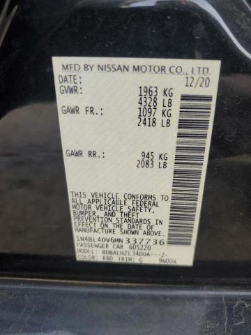 1N4BL4DV6MN337736 - 2021 NISSAN ALTIMA SV BLACK photo 12