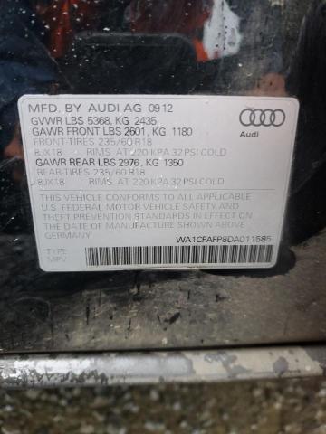 WA1CFAFP8DA011585 - 2013 AUDI Q5 PREMIUM BLACK photo 13