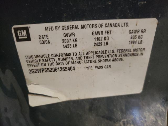 2G2WP552061265404 - 2006 PONTIAC GRAND PRIX 蓝色 照片 12