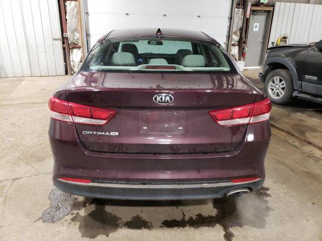 5XXGT4L32HG156697 - 2017 KIA OPTIMA LX BURGUNDY photo 6