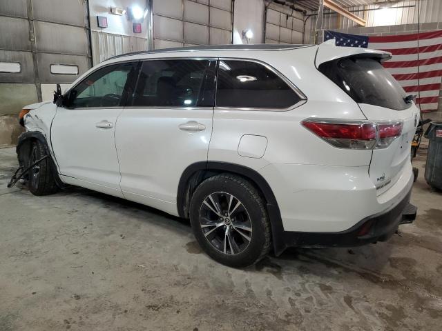 5TDJKRFH3GS268743 - 2016 TOYOTA HIGHLANDER XLE WHITE photo 2