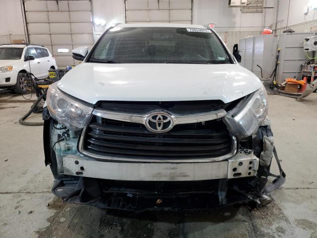 5TDJKRFH3GS268743 - 2016 TOYOTA HIGHLANDER XLE WHITE photo 5