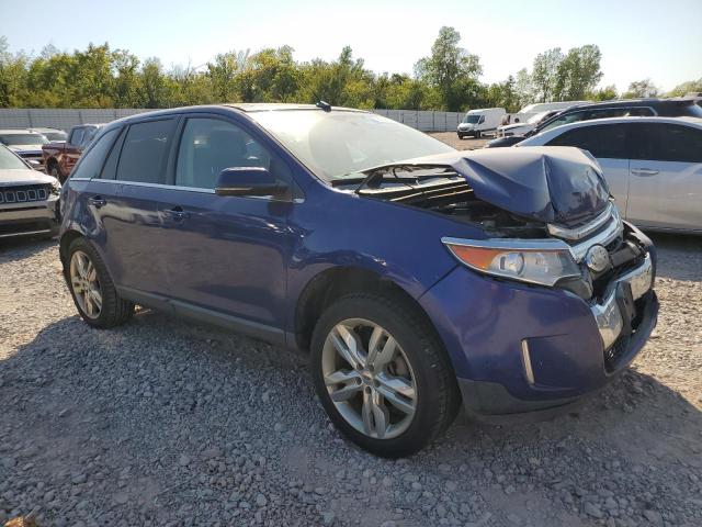 2FMDK3KC7DBA90221 - 2013 FORD EDGE LIMITED BLUE photo 4