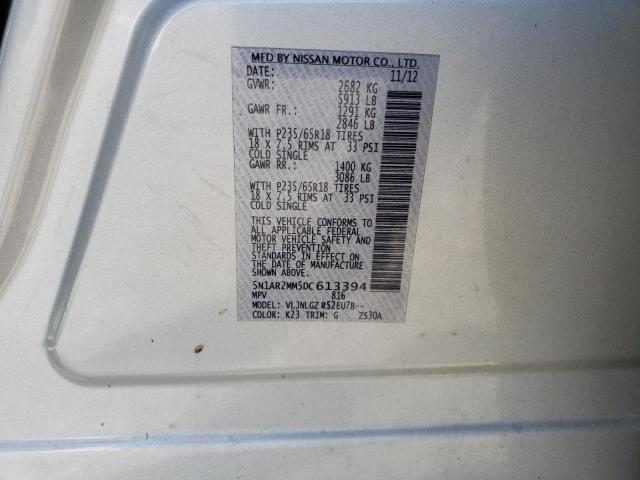 5N1AR2MM5DC613394 - 2013 NISSAN PATHFINDER S 银色 照片 13