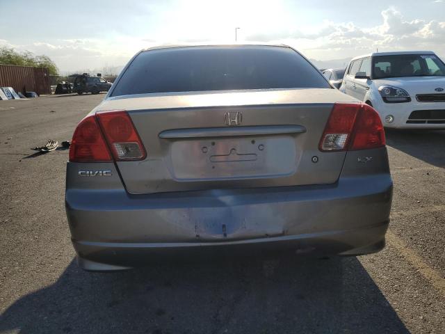 2HGES15595H616746 - 2005 HONDA CIVIC LX GRAY photo 6