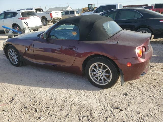 4USBT33453LR65823 - 2003 BMW Z4 2.5 BURGUNDY photo 2