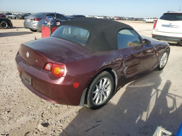 4USBT33453LR65823 - 2003 BMW Z4 2.5 BURGUNDY photo 3