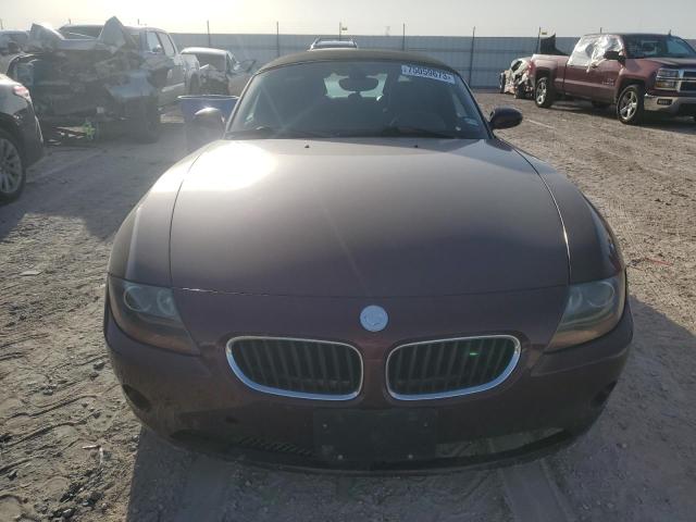 4USBT33453LR65823 - 2003 BMW Z4 2.5 BURGUNDY photo 5