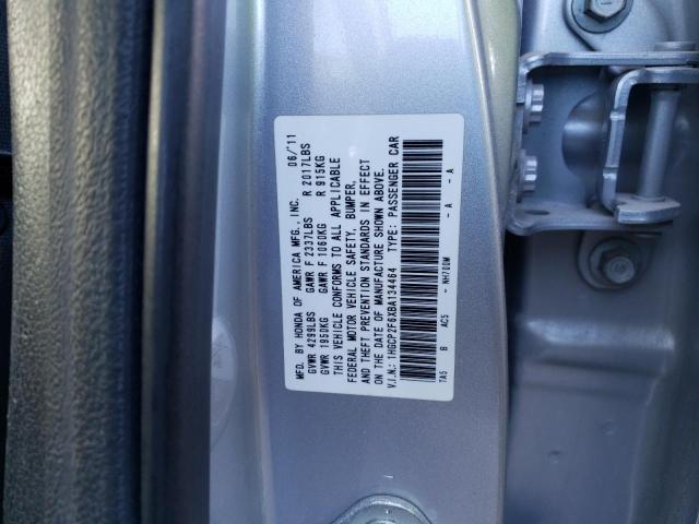 1HGCP2F6XBA134464 - 2011 HONDA ACCORD SE SILVER photo 12