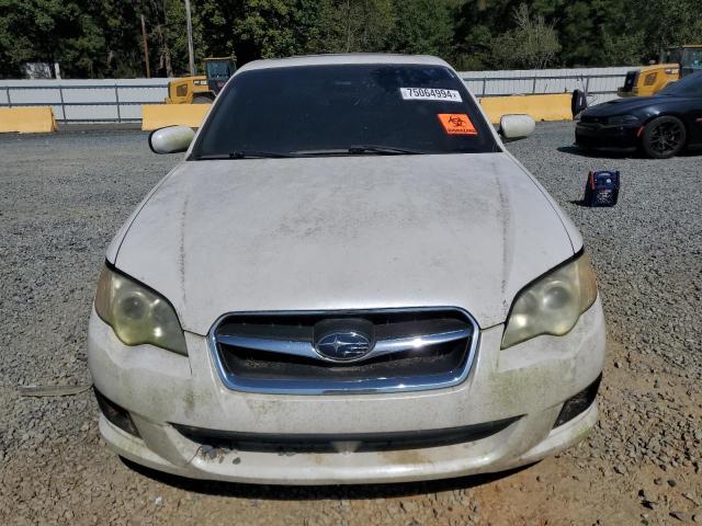 4S3BL616787208904 - 2008 SUBARU LEGACY 2.5I WHITE photo 5