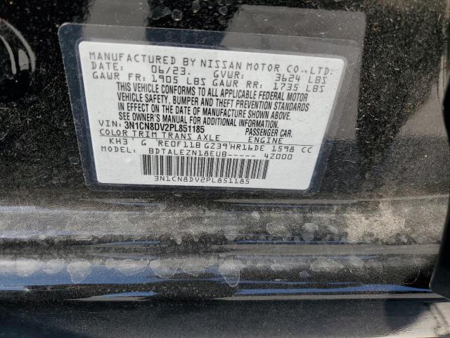 3N1CN8DV2PL851185 - 2023 NISSAN VERSA S BLACK photo 13